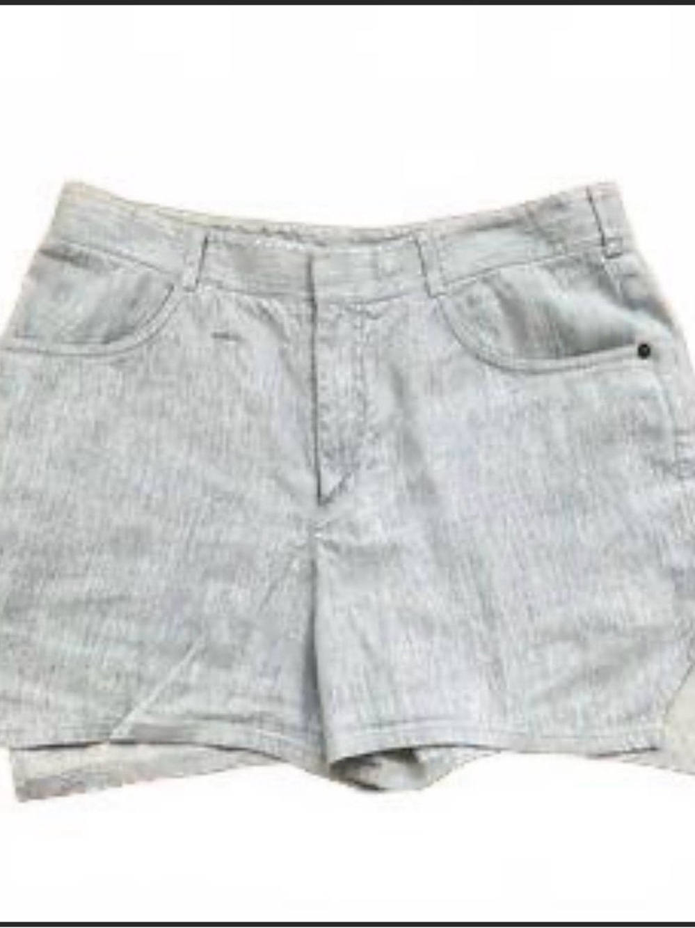 Light Gray Women's Casual Linen Blend Shorts